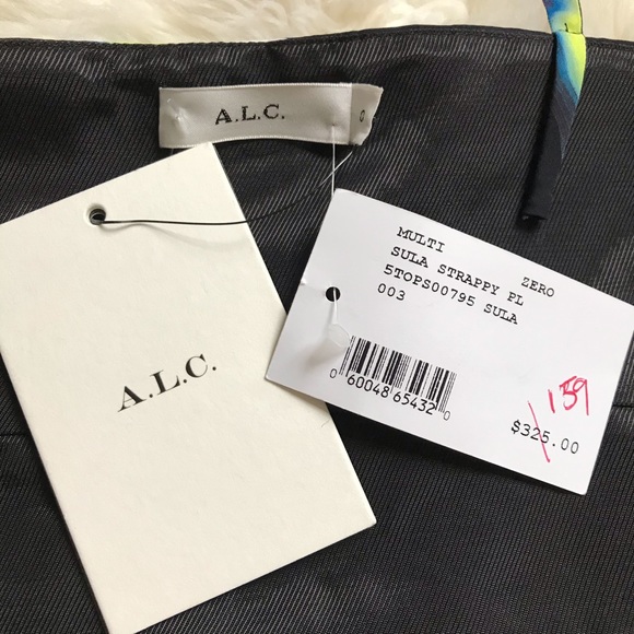 NWT A.L.C. Pleated Printed Camisole Crop Top - Picture 12 of 14